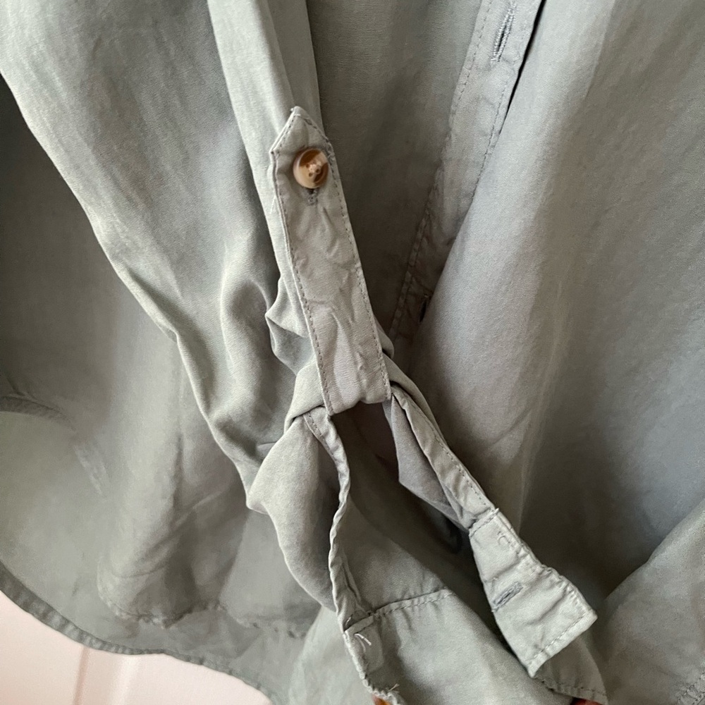Thread & Supply Sage Green Button-Front Shirt - Picture 2 of 7